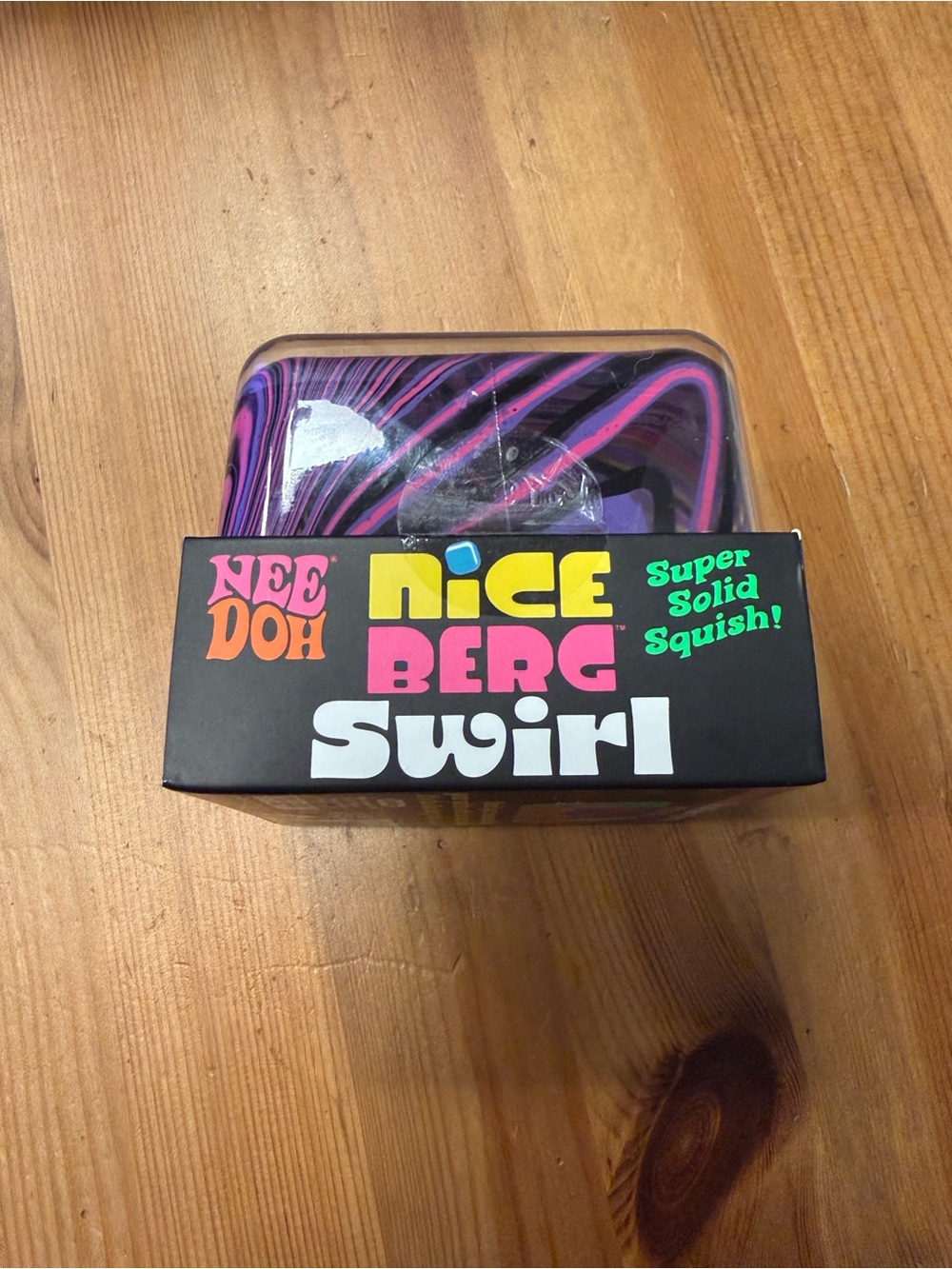 NeeDoh Nice Berg Swirl Super Solid Squish - Purple & Black